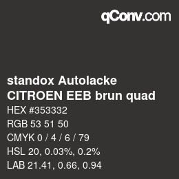 Color code: standox Autolacke - CITROEN EEB brun quad | qconv.com