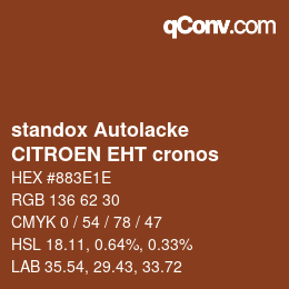 Color code: standox Autolacke - CITROEN EHT cronos | qconv.com