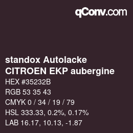 Farbcode: standox Autolacke - CITROEN EKP aubergine | qconv.com