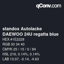 カラーコード: standox Autolacke - DAEWOO 24U regatta blue | qconv.com