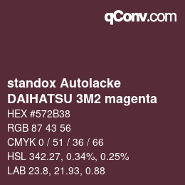 Color code: standox Autolacke - DAIHATSU 3M2 magenta | qconv.com