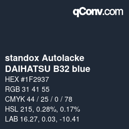 Color code: standox Autolacke - DAIHATSU B32 blue | qconv.com