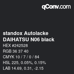 Color code: standox Autolacke - DAIHATSU N06 black | qconv.com