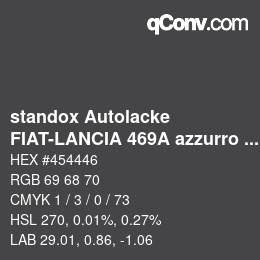 Color code: standox Autolacke - FIAT-LANCIA 469A azzurro dialogos | qconv.com