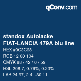 Color code: standox Autolacke - FIAT-LANCIA 479A blu line | qconv.com