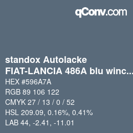 Code couleur: standox Autolacke - FIAT-LANCIA 486A blu winchester | qconv.com