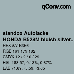 カラーコード: standox Autolacke - HONDA B528M bluish silver OEM 2005 | qconv.com