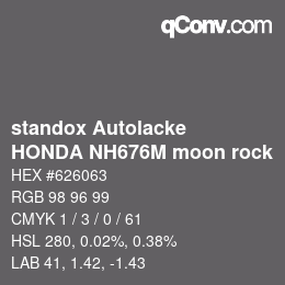 カラーコード: standox Autolacke - HONDA NH676M moon rock | qconv.com