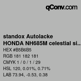 Code couleur: standox Autolacke - HONDA NH685M celestial silver OEM 2005 | qconv.com