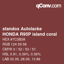 Farbcode: standox Autolacke - HONDA R95P island coral | qconv.com