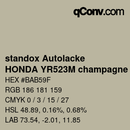 Farbcode: standox Autolacke - HONDA YR523M champagne beige | qconv.com