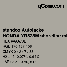 Color code: standox Autolacke - HONDA YR528M shoreline mist | qconv.com