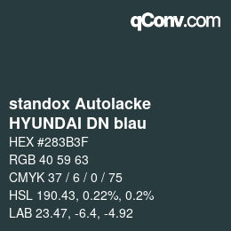 Color code: standox Autolacke - HYUNDAI DN blau | qconv.com