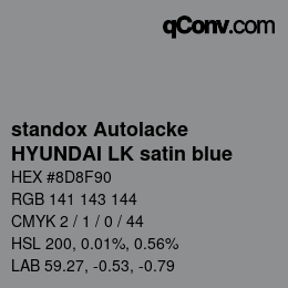 Color code: standox Autolacke - HYUNDAI LK satin blue | qconv.com