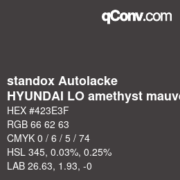 Color code: standox Autolacke - HYUNDAI LO amethyst mauve | qconv.com