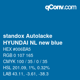 Color code: standox Autolacke - HYUNDAI NL new blue | qconv.com