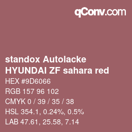 Farbcode: standox Autolacke - HYUNDAI ZF sahara red | qconv.com