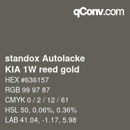 Color code: standox Autolacke - KIA 1W reed gold | qconv.com