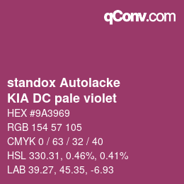 Color code: standox Autolacke - KIA DC pale violet | qconv.com