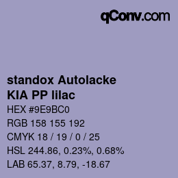 Color code: standox Autolacke - KIA PP lilac | qconv.com