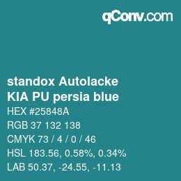 Color code: standox Autolacke - KIA PU persia blue | qconv.com