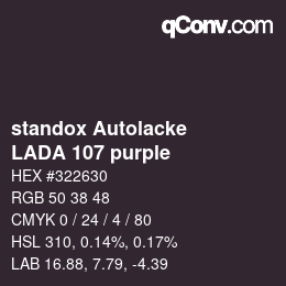 Color code: standox Autolacke - LADA 107 purple | qconv.com