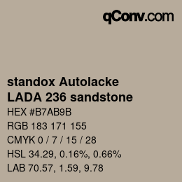 カラーコード: standox Autolacke - LADA 236 sandstone | qconv.com