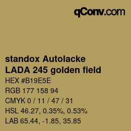 Color code: standox Autolacke - LADA 245 golden field | qconv.com