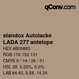 Color code: standox Autolacke - LADA 277 antelope | qconv.com