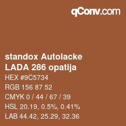 Color code: standox Autolacke - LADA 286 opatija | qconv.com