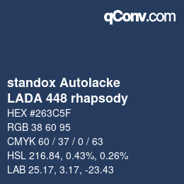 Código de color: standox Autolacke - LADA 448 rhapsody | qconv.com