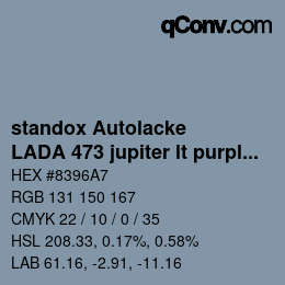 Código de color: standox Autolacke - LADA 473 jupiter lt purple | qconv.com