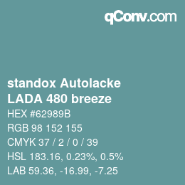 Color code: standox Autolacke - LADA 480 breeze | qconv.com