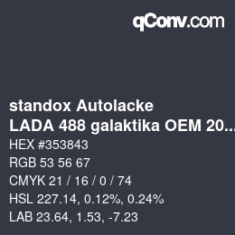 Color code: standox Autolacke - LADA 488 galaktika OEM 2006 | qconv.com