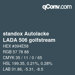 Farbcode: standox Autolacke - LADA 506 golfstream | qconv.com