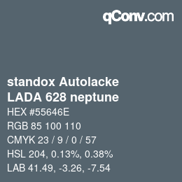 Color code: standox Autolacke - LADA 628 neptune | qconv.com