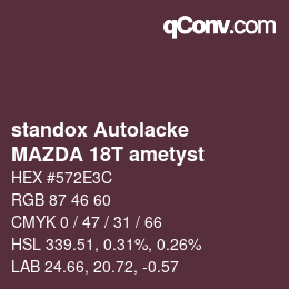 Color code: standox Autolacke - MAZDA 18T ametyst | qconv.com