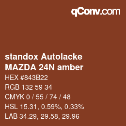 Color code: standox Autolacke - MAZDA 24N amber | qconv.com