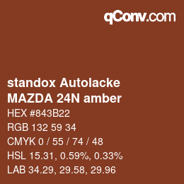 Code couleur: standox Autolacke - MAZDA 24N amber | qconv.com