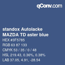 Color code: standox Autolacke - MAZDA TD aster blue | qconv.com