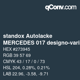 Color code: standox Autolacke - MERCEDES 017 designo-varicolor | qconv.com