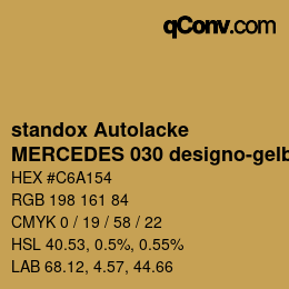 カラーコード: standox Autolacke - MERCEDES 030 designo-gelbgold | qconv.com