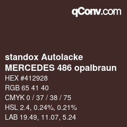 カラーコード: standox Autolacke - MERCEDES 486 opalbraun | qconv.com