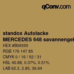Color code: standox Autolacke - MERCEDES 648 savannengelb | qconv.com