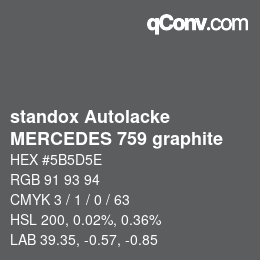 Color code: standox Autolacke - MERCEDES 759 graphite | qconv.com