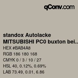 Color code: standox Autolacke - MITSUBISHI PC0 buxton beige | qconv.com