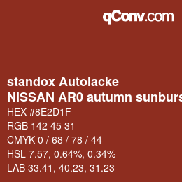 Color code: standox Autolacke - NISSAN AR0 autumn sunburst | qconv.com