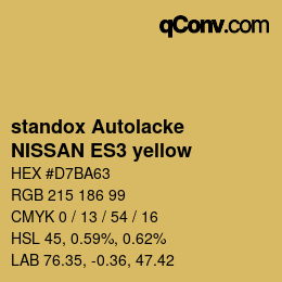 Código de color: standox Autolacke - NISSAN ES3 yellow | qconv.com