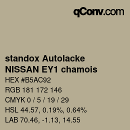 Farbcode: standox Autolacke - NISSAN EY1 chamois | qconv.com