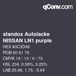 Color code: standox Autolacke - NISSAN LN1 purple | qconv.com